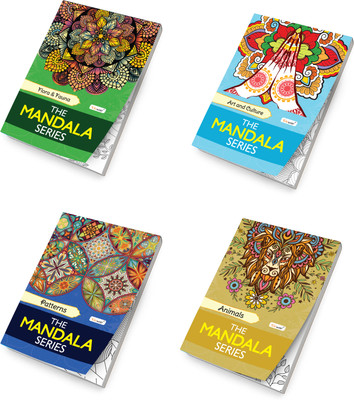 Animals, Art & Culture, Flora & Fauna and Patterns - The Mandala Series :- Ideal for Stress Relieving, Calming colouring book for adults | Combo of 4 Colouring books(Paperback, GOWOO) Animals, Art & Culture, Flora & Fauna and Patterns - The Mandala Series :- Ideal for Stress Relieving, Calming colouring book for adults | Combo of 4 Colouring books(Paperback, GOWOO)