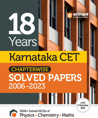 18 Years ( 2006-2023) Karnataka Cet (Engg.) Chapterwise Solved Papers(English, Hardcover, unknown)