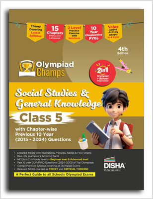Disha Olympiad Champs Social Studies & General Knowledge Class 5 with Chapter-wise Previous 10 Year (2015 - 2024) Questions 4th Edition | Theory, PYQs, Past & Practice Exercise | 2026 Exam(Paperback, Disha Experts)