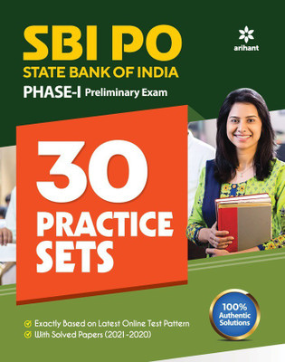 SBI PO Phase 1 Pre Exam 30 Practice Sets(English, Paperback, unknown)