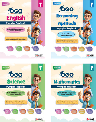 Full Marks OGO Olympiad Books for Class 7 | Combo of 4 Books (Math, Science, English, & Reasoning) - Engaging Guides with Practice Papers, Interactive Exercises & Concept Videos for 2024-25(Paperback, Full Marks)