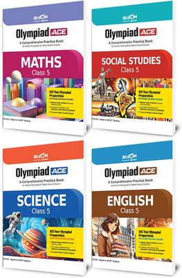 Arihant Bloom Olympiad ACE Science, Social Studies, Maths, English Class 5 | Comprehensive Practice Book with MCQs & Olympiad Questions | NCERT Based Preparation Guide for School Olympiads & Talent Search Exams (Set of 4) | Latest Edition 2025(Paperback, Srishti Agarwal, Satyam Kumar Soni, Mohit Son