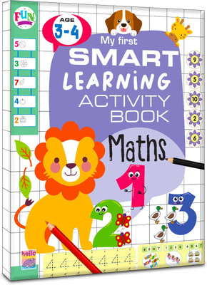 My First Smart Early Learning Brain Booster Educational Math Activity Books for Kids, Children and Toddler - Ages 3-4 years(Perfect Binding, Hellofriend Books)