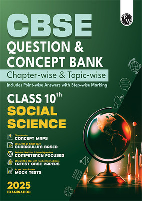 (Old Edition) PW CBSE Question and Concept Bank (QCB) Class 10 Social Science For 2025 Board Exams Chapterwise and Topicwise Solved Questions(English, Paperback, Kumar Gaurav)