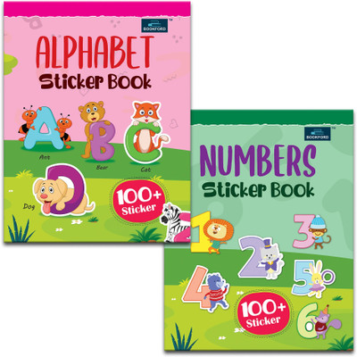 Alphabet And Numbers Sticker Book for kids (Set Of 2)(Paperback, BOOKFORD PUBLICATIONS PRIVATE LIMITED)