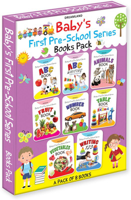 Baby First Pre-School Pack  - Abc Book , Abc Writing Book, Numbers, Writing Numbers, Table Book, Fruit, Vegetables, Animals Picture Books For Kid(English, Paperback, unknown)