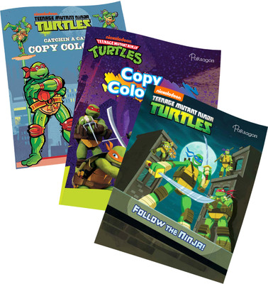 Teenage Mutant Ninja Turtles Pack of 3 Books | Story & Copy Colouring Books | For 4 to 6 Year Old(Paperback, Parragon)