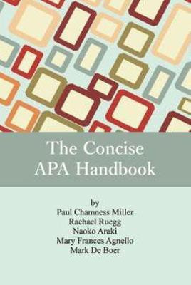 The Concise APA Handbook(English, Paperback, Miller Paul Chamness de)