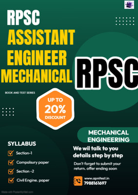 RPSC aen Assistant Engineer Mechanical Selection Book With Test Series 2024 (Contact for Offer Prize Apnitest.in 7988161697)  - Rpsc aen Mechanical best book and test series(apnitest.in 7988161697, ER.VIVEK CAWA)