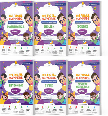 Oswaal One For All Olympiad Previous Years' Solved Papers Class 5 (Set of 6 Books) Maths, English, Science, Reasoning, Cyber & General Knowledge (For 2024-25 Exam)(Product Bundle, Oswaal Editorial Board)