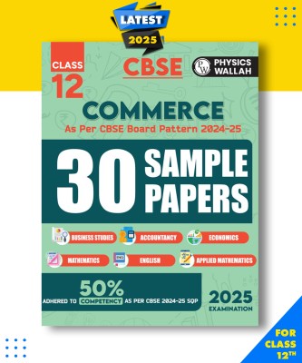 PW CBSE Class 12 Commerce Stream Combined 30 Sample Papers For 2024-2025 Board Exams l Business Studies, Accountancy, Economics, Mathematics, English, Applied Maths(Paperback, PW)