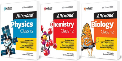 Arihant ISC All in one Physics, Chemistry and Biology Class 12 for Exams 2026 | With Topic & Chapter Exercises, Exam Pattern Questions, Specimen & Sample Papers with Board's Questions Upto 2025(Paperback, Keshav Mohan,Saleha Parvez , Vandana,Gitika Bhati , Rashmi Gupta)