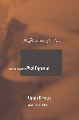 For More Than One Voice(English, Hardcover, Cavarero Adriana)