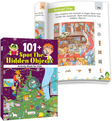 101+ Spot the Hidden Objects Activity Book for Kids : Children learning book, Educational book for kids, Fun with Activities Puzzle Book Early Learners(Paperback, GOWOO)