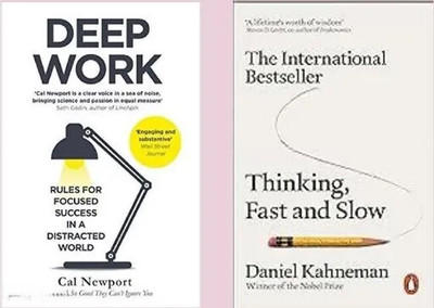 Deep Work + Thinking Fast and Slow (2 Book Combo)(Paperback, JMD BOOKS)