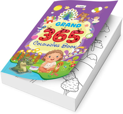 GRAND - 365 Colouring Book :- early learners colouring book, Kids educational book, Jumbo colouring book for kids(Paperback, GOWOO)