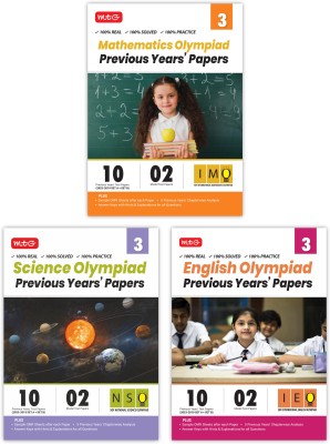 MTG IMO-NSO-IEO Class-3 Olympiad Previous Years Papers (2023-2019 Set A & B) Mathematics, Science & English (Set of 3 Books) | Mock Test Papers with Sample OMR Sheet For 2024-25 Exam(Paperback, MTG Editorial Board)