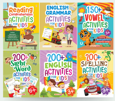 Complete Primary English Grammar Workbook Set (Set of 6 Books) - Activity Book for Kids - Reading and Writing Activities(Paperback, Maple Press)