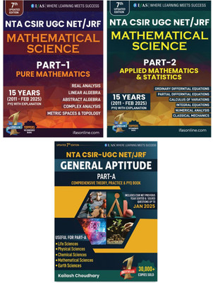 CSIR NET Mathematical Science And General Aptitude Combo PYQ Books  - CSIR NET Mathematics Book | NTA CSIR UGC NET/JRF Mathematical Science Pure Mathematics, Applied Mathematics & Statistics and General Aptitude Part-A | 15 Years PYQ (2011–Feb 2025) with Detailed Explanations | IFAS Publications(Pap