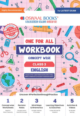 Oswaal One for All Workbook with Practice Worksheets Class 3 � English | As per NEP & NCF (NCERT) | Useful for CBSE & ICSE | Build Confident Reading, Writing & Expression(English, Hardcover, unknown)
