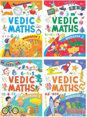VEDIC MATH WORKBOOK (SET OF 4 BOOKS)(Paperback, Om Books Editorial Team)