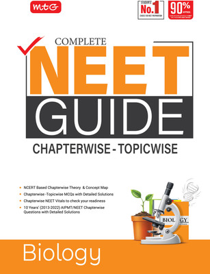 MTG Complete NEET Guide Biology For 2023 Exam - NCERT Based Chapterwise Topicwise Theory, Concept Map, MCQs with Detailed Solutions - NEET Preparation Books (Latest & Revised Edition)(Paperback, MTG Editorial Board)