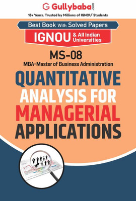 MS-08 Quantitative Analysis for Managerial Applications(English, Paperback, Panel Gullybaba Com)