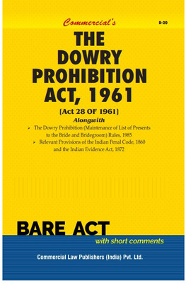 Dowry Prohibition Act, 1961 with Rules(Paperback, Commercial's)