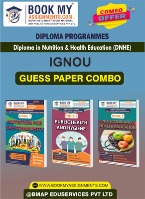 IGNOU DNHE1 DNHE2 DNHE3 Study Guide (Guess Paper) for Ignou Student Diploma in Nutrition & Health Education (DNHE) In Hindi(Paperback, BMA Publication)