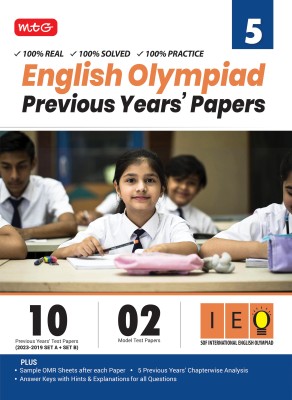 MTG IEO Class-5 Olympiad 10 Previous Years Papers (2023-2019 Set A & B) English with Mock Test Papers - Sample OMR Sheet with Chapterwise Analysis | SOF Olympiad Books For 2024-25 Exam(Paperback, MTG Editorial Board)