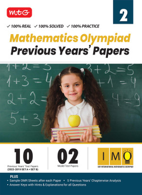 MTG IMO Class-2 Olympiad 10 Previous Years Papers (2023-2019 Set A & B) Mathematics with Mock Test Papers - Sample OMR Sheet with Chapterwise Analysis | SOF Olympiad Books For 2024-25 Exam(English, Paperback, MTG Editorial Board) MTG IMO Class-2 Olympiad 10 Previous Years Papers (2023-2019 Set A & B) Mathematics with Mock Test Papers - Sample OMR Sheet with Chapterwise Analysis | SOF Olympiad Books For 2024-25 Exam(English, Paperback, MTG Editorial Board)