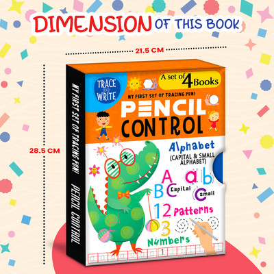 My First Early Learning Colouring, Fun, Activity Four(4) Pencil writing Control Pattern Box Set Books for Kids - Ages 1-8 Years (Pack of 4)(Paperback, Hellofriend Books)
