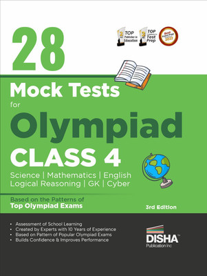28 Mock Test Series for Olympiads Class 4 Science, Mathematics, English, Logical Reasoning, Gk & Cyber(English, Paperback, Disha Experts)