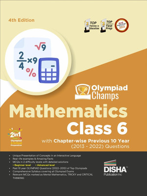Olympiad Champs Mathematics Class 6 with Chapter-Wise Previous 10 Year (2013 - 2022) Questions Complete Prep Guide with Theory, Pyqs, Past & Practice Exercise(English, Paperback, Disha Experts)