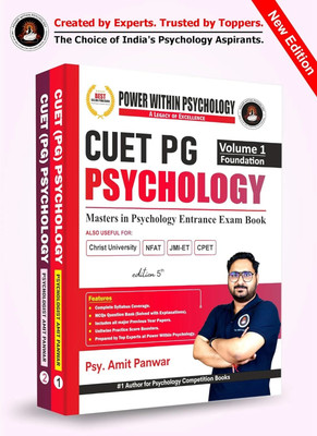 PWP CUET PG Psychology (MA/MSc) Entrance Exam Preparation Book - (2 Books Set)  - Masters MSc MA Psychology Entrance Exam Preparation Book with MCQ Questions Bank(Paperback, Psy. Amit Panwar, Power Within Psychology)