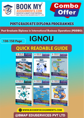 IGNOU IBO1 IBO2 IBO3 IBO4 IBO5 IBO6 Study Guide (Quick Readable Notes) for Ignou Student Post Graduate Diploma in International Business Operations (PGDIBO) In English-Our books use 80 GSM A4 paper for clear, sharp prints.(Paperback, BMA Publication)
