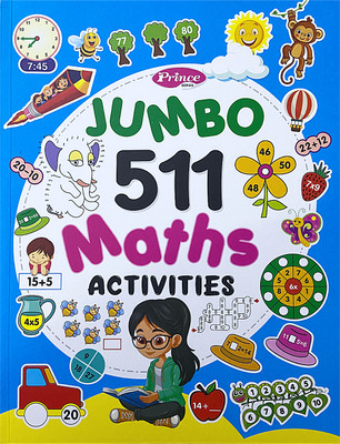 AP SINHA Jumbo 511 Maths Activities Book for Kids – Fun Educational Puzzles & Brain Games