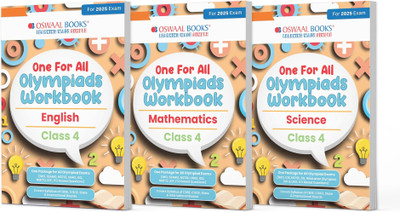 One For All Olympiad Workbook Class 4 Maths, Science & English For 2025 Exam(Product Bundle, Oswaal Editorial Board)