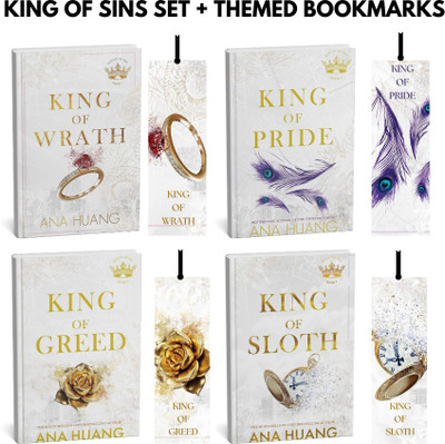 KING OF SINS SET | (KING OF PRIDE, KING OF WRATH, KING OF SLOTH, KING OF GREED)| 4 BOOKS COMBO | THEMED BOOKMARKS | PAPERBACK | ENGLISH(Paperback, Ana Huang)