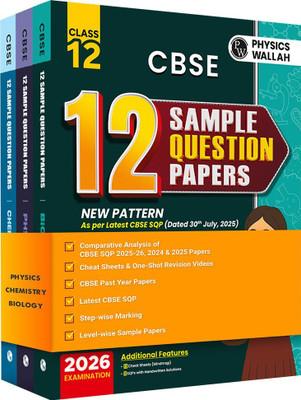 PW CBSE 12 Sample Question Papers Class 12 2025-26 - Phy, Chem, Bio Combo 2026 Board Exam(Paperback, PW)