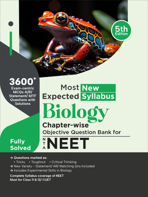 Most Expected New Syllabus Biology Chapter-Wise Objective Question Bank for Nta Neet- MCQS Based on Main Previous Year Questions Pyqs - Useful for Cbse 11/ 12 & Cuet(English, Paperback, unknown)