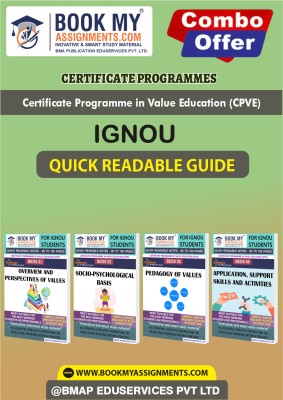 IGNOU BEDS1 BEDS2 BEDS3 BEDS4 Quick-Read Study Guides for Students Certificate Programme in Value Education (CPVE) In English(Paperback, BMA Publication)