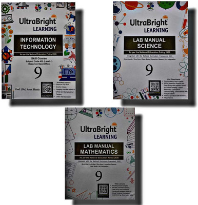 Ultra Bright Learning Information Technology, Lab Manual Science and Lab Manual Mathematics Book 9 Combo Set of 3 Books(Paperback, DR. SHURTI DHARIWAL)