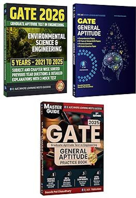 GATE Environmental Science and Engineering, General Aptitude Theory and Practice Books  - 2026 | Previous Year Solved Papers (2021 - 2025) with Detailed Solution | 500+ Practice Questions & 30 Model Papers | Best Seller PYQ Book Combo for GATE Environmental Science & Engineering Exam in India | Two 