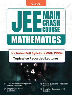 Vedantu JEE Main 2025 Crash Course Mathematics Book | Recorded Lectures Inside(English, Hardcover, unknown)