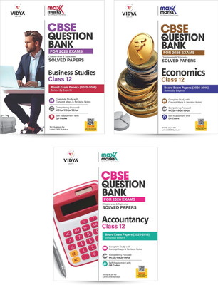 CBSE question bank Class 12 Business Studies, Accountancy, Economics 3 Books Combo  - Most Recommended and Bestsellers | CBSE Question Bank for 2026 Board Exams(Paperback, Vidya Editorial Board)