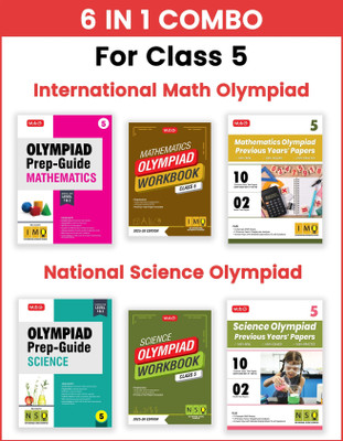 MTG Class-5 Mathematics & Science (IMO-NSO) Olympiad Workbook, Prep-Guide & Previous Years Papers (PYQs) - SOF Olympiad Books For 2025-26 Exam (Set of 6 Books)(Paperback, MTG Editorial Board)