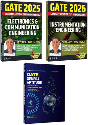 GATE Instrumentation Engineering, Electronics and Communication and GATE General Aptitude Theory  - 2026 [Set of 3 Books] Previous Year Solved Papers with Detailed Solution | Topic Wise Sorted Question Bank with Detailed Explanation | Best Seller Guide for GATE Electronics And Communication & Instru