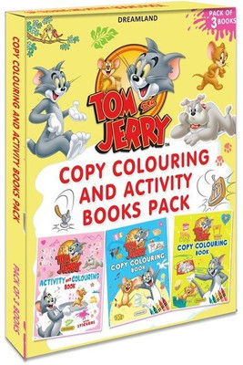Tom and Jerry Copy Colouring and Activity Books Pack ( A Pack of 3 Books)  - Stickers for Kids | Fun Colouring, Puzzles, Mazes, and Interactive Activities with Favourite Cartoon Characters to Boost Creativity and Motor Skills(English, Paperback, Dreamland Publications) Tom and Jerry Copy Colouring and Activity Books Pack ( A Pack of 3 Books)  - Stickers for Kids | Fun Colouring, Puzzles, Mazes, and Interactive Activities with Favourite Cartoon Characters to Boost Creativity and Motor Skills(English, Paperback, Dreamland Publications)