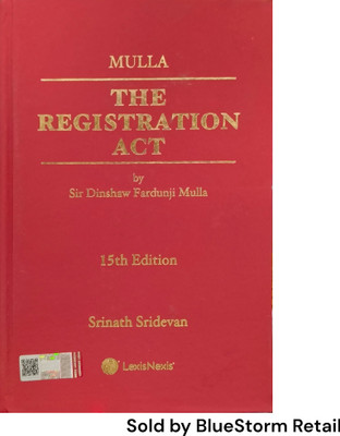 Mulla's The Registration Act | LexisNexis(Paperback, Srinath Sridevan)